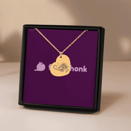 Scorpio Zodiac Sign Heart Necklace - FloofChonk