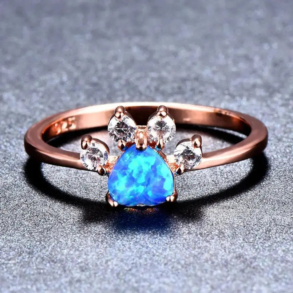Cute Cat - claw - shaped Rings Fashion Personality Rhinestone Ring Women's Jewelry - FloofChonk