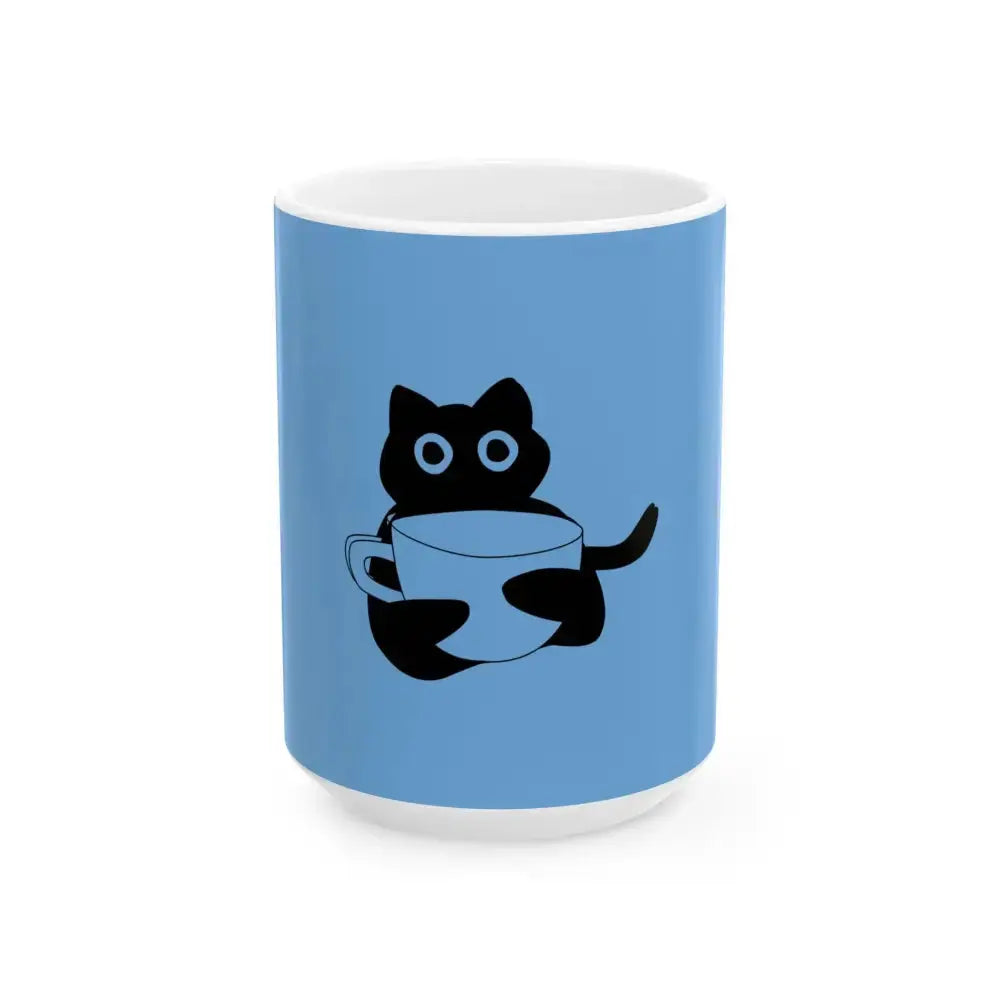 Cute Cat Coffee Cup - Fun Ceramic Coffee Cup (11oz, 15oz) - FloofChonk