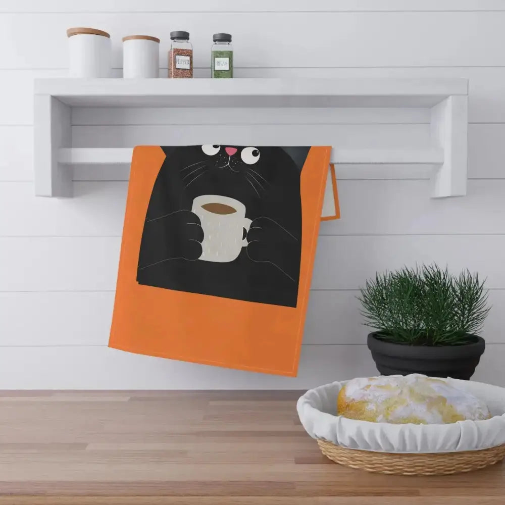 Cute Cat Coffee Tea Towels - Fun Kitchen Decor for Cat Lovers - FloofChonk