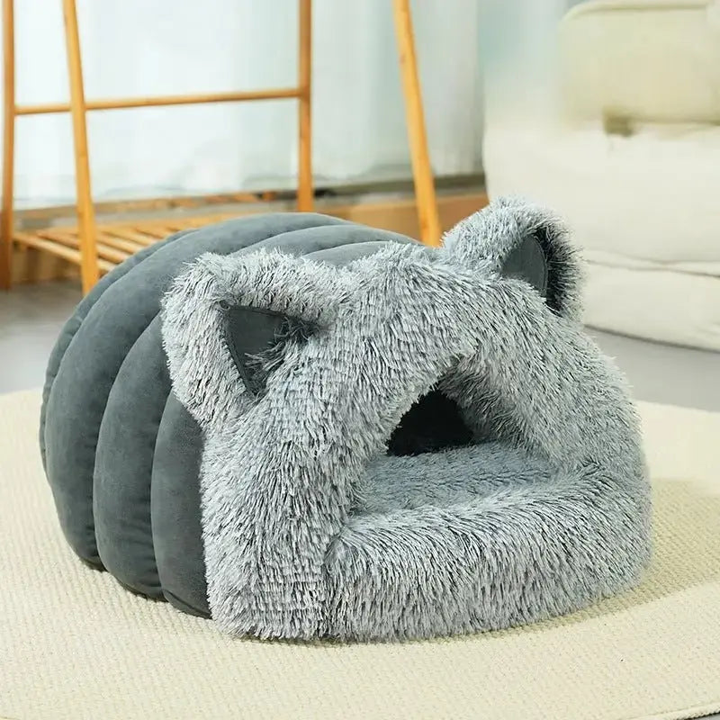 Cute Cat-Shaped Bed for Pets - FloofChonk