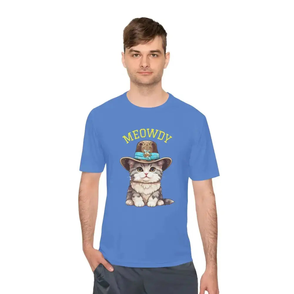 Cute Cat Themed Performance Tee - Perfect for Cat Lovers, Gift for Pet Owners, Fun Workout Shirt, Birthday and Holiday Apparel - FloofChonk