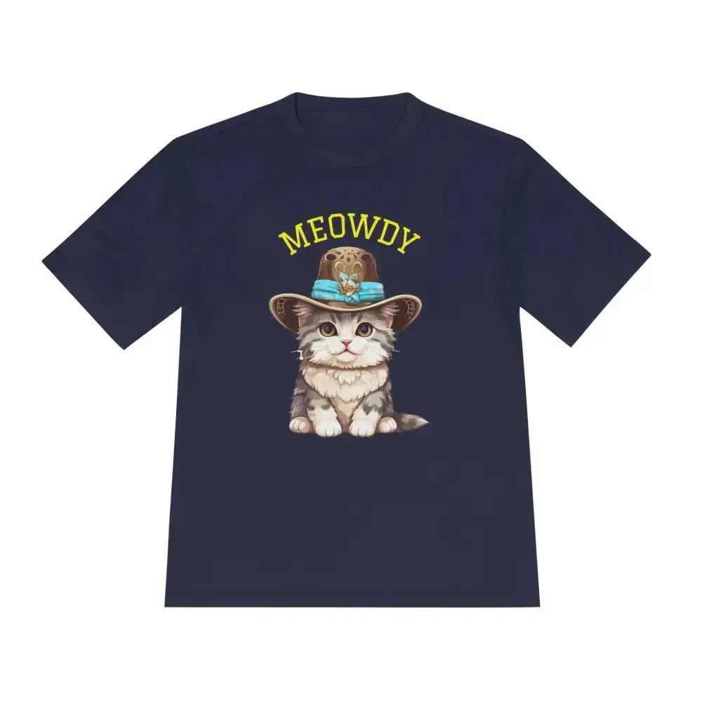 Cute Cat Themed Performance Tee - Perfect for Cat Lovers, Gift for Pet Owners, Fun Workout Shirt, Birthday and Holiday Apparel - FloofChonk
