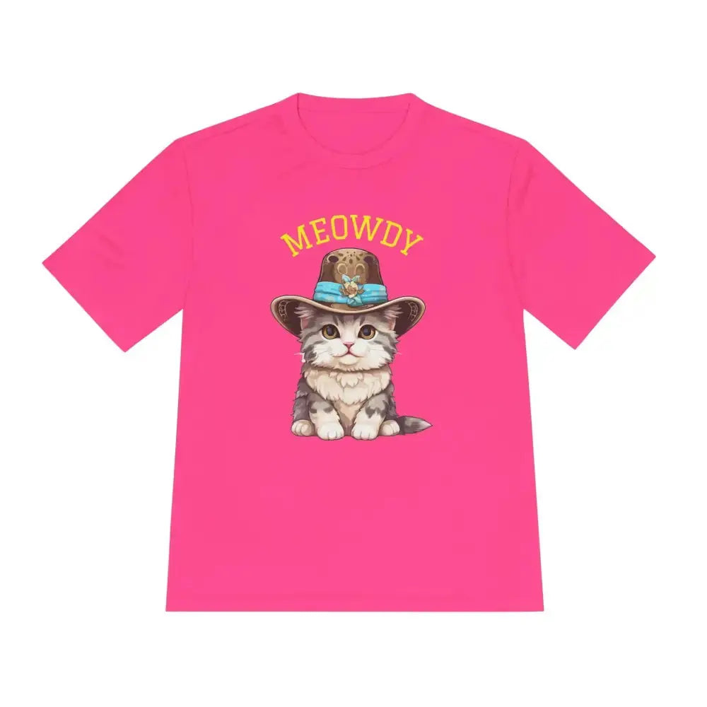 Cute Cat Themed Performance Tee - Perfect for Cat Lovers, Gift for Pet Owners, Fun Workout Shirt, Birthday and Holiday Apparel - FloofChonk