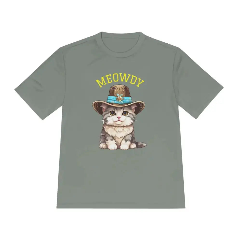 Cute Cat Themed Performance Tee - Perfect for Cat Lovers, Gift for Pet Owners, Fun Workout Shirt, Birthday and Holiday Apparel - FloofChonk