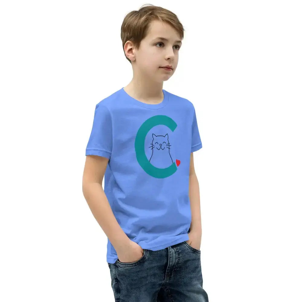 Cute Cat Youth Short Sleeve T-Shirt - FloofChonk