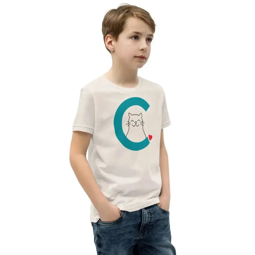 Cute Cat Youth Short Sleeve T-Shirt - FloofChonk