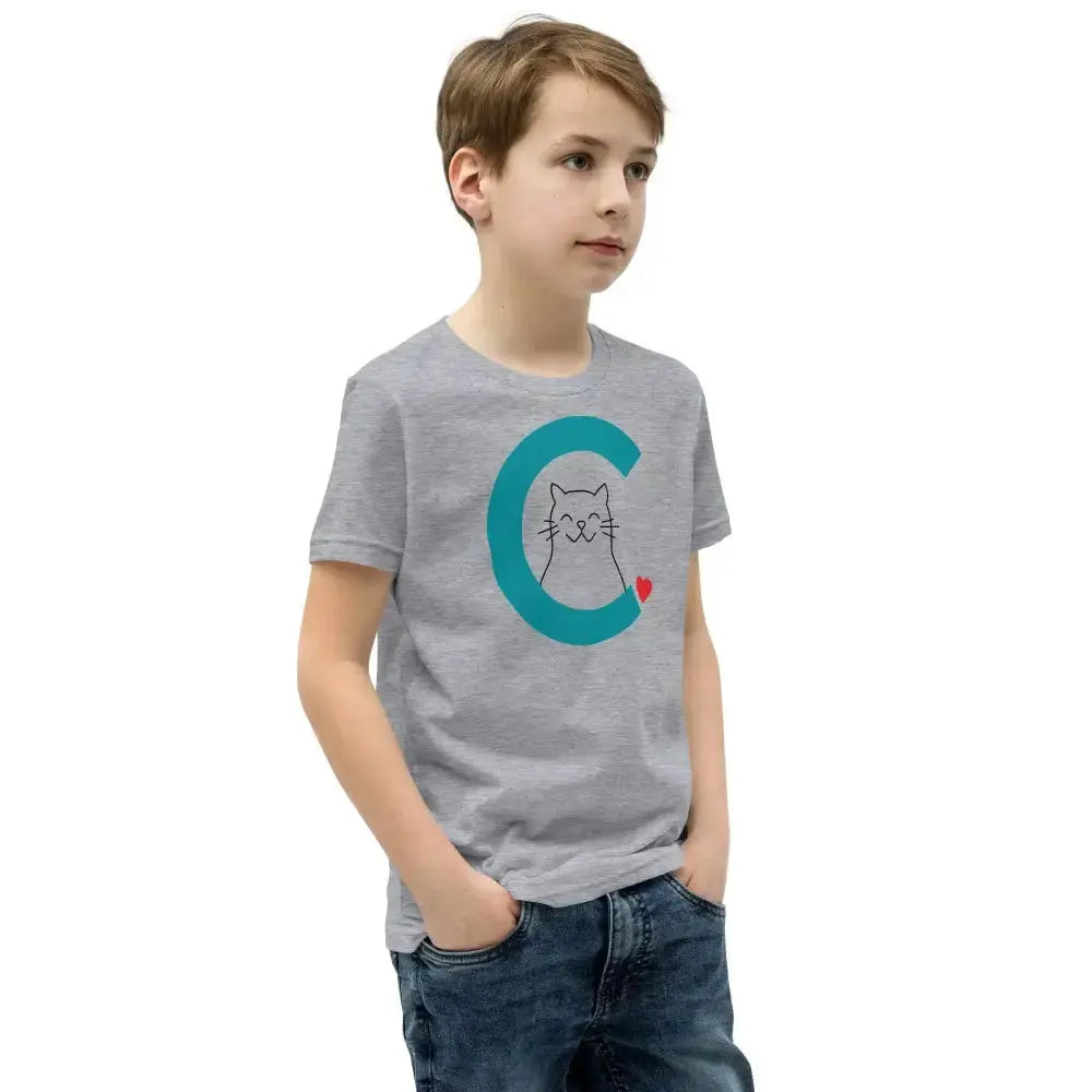 Cute Cat Youth Short Sleeve T-Shirt - FloofChonk