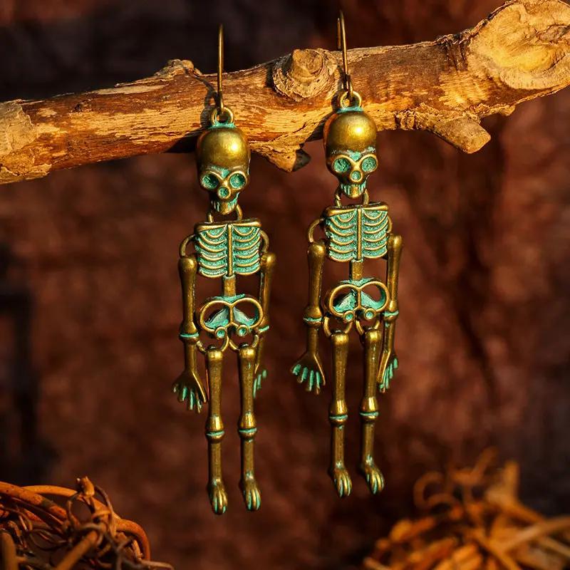 Skeleton Alloy Earrings - FloofChonk