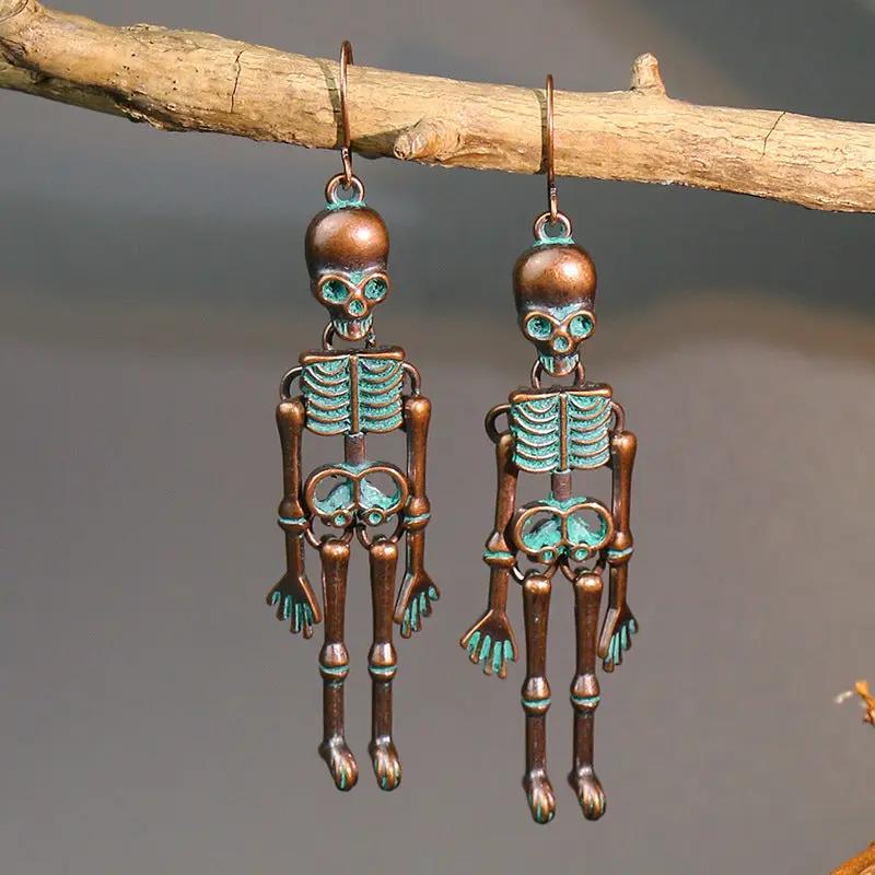 Skeleton Alloy Earrings - FloofChonk
