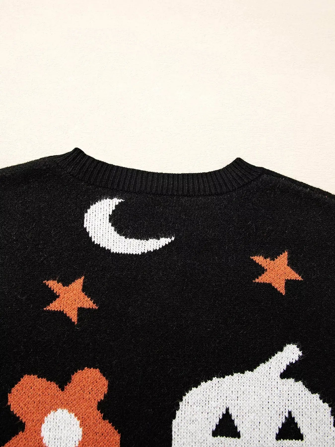 Halloween Gothic Pattern Long Sleeve Sweater - FloofChonk