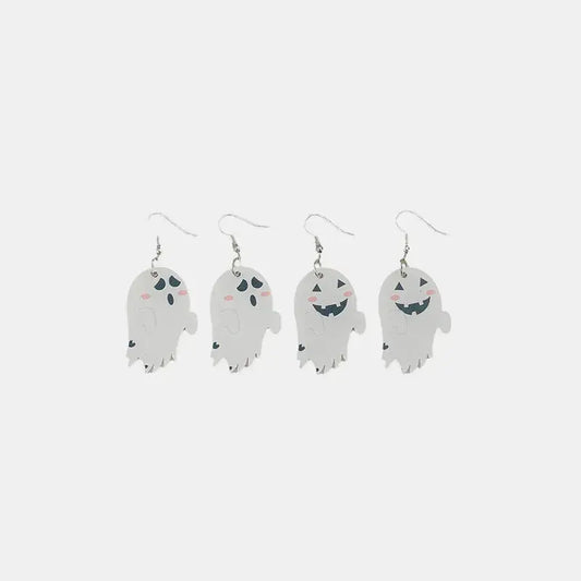 2 Piece Alloy Acrylic Ghost Dangle Earrings - FloofChonk