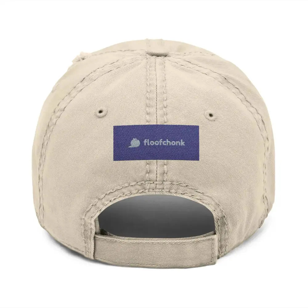 Distressed Dad Hat with ’Resist Right Meow’ Embroidery - Hats