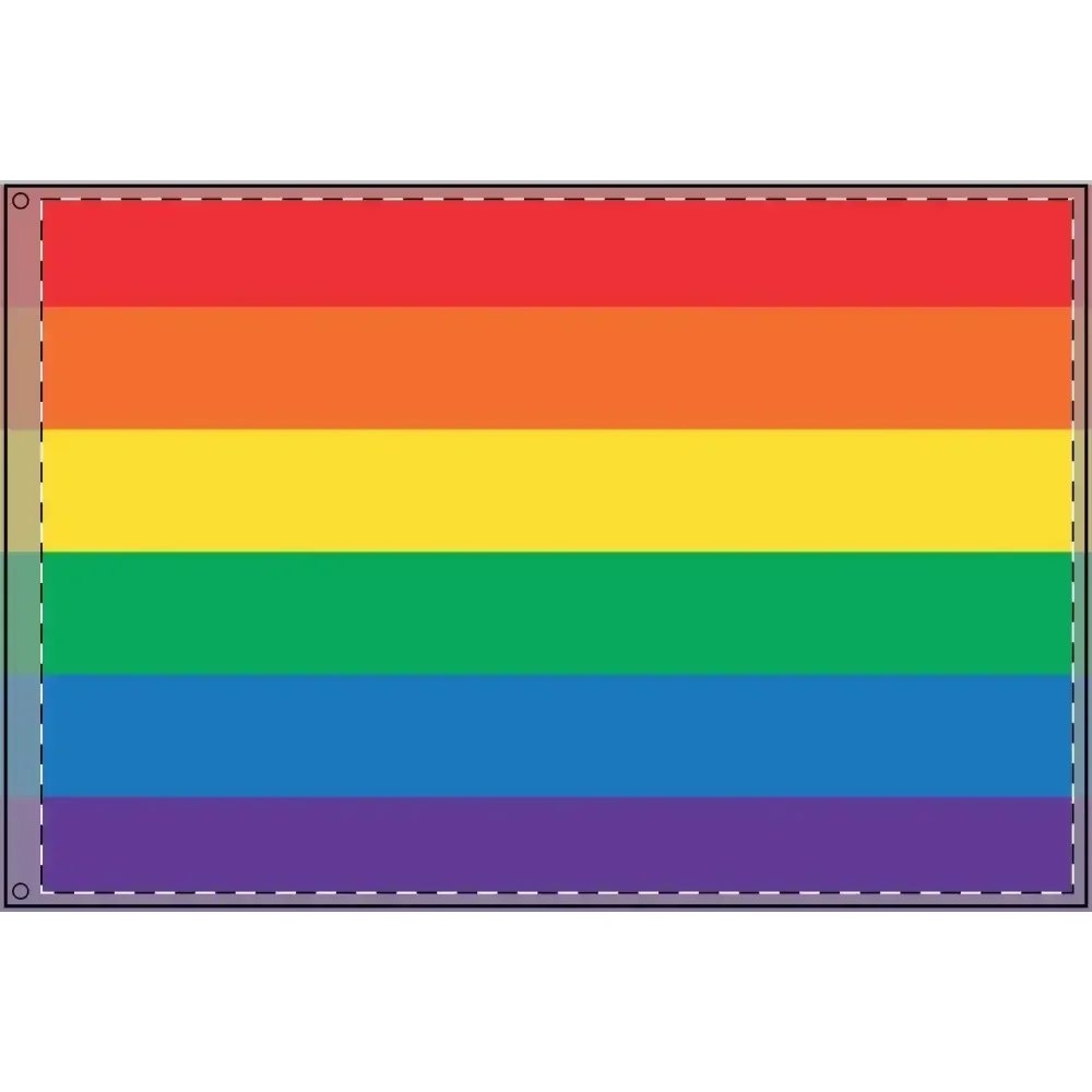 Double Sided Rainbow Flag - Celebrate Pride & Inclusivity - FloofChonk