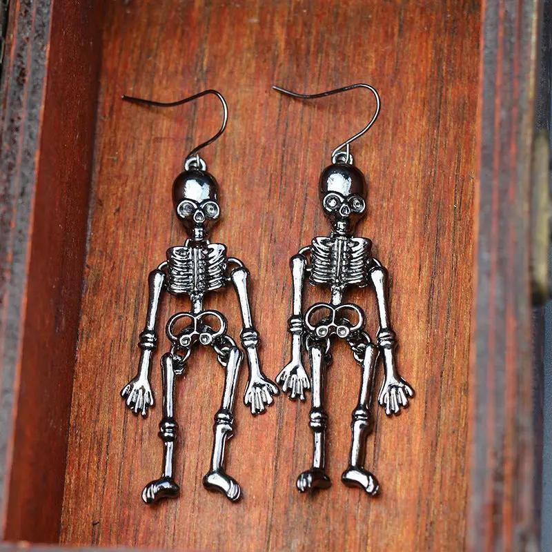 Skeleton Alloy Earrings - FloofChonk