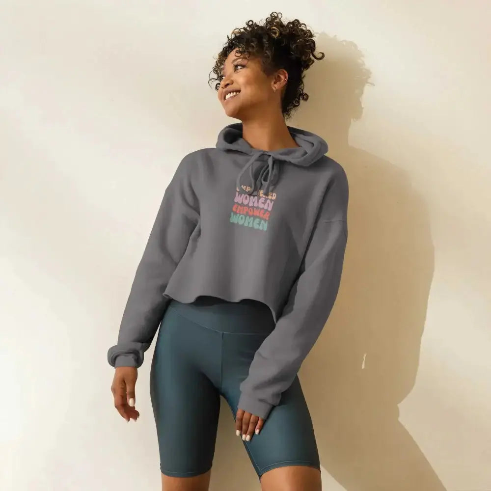 Empowered Women Cropped Hoodie - FloofChonk