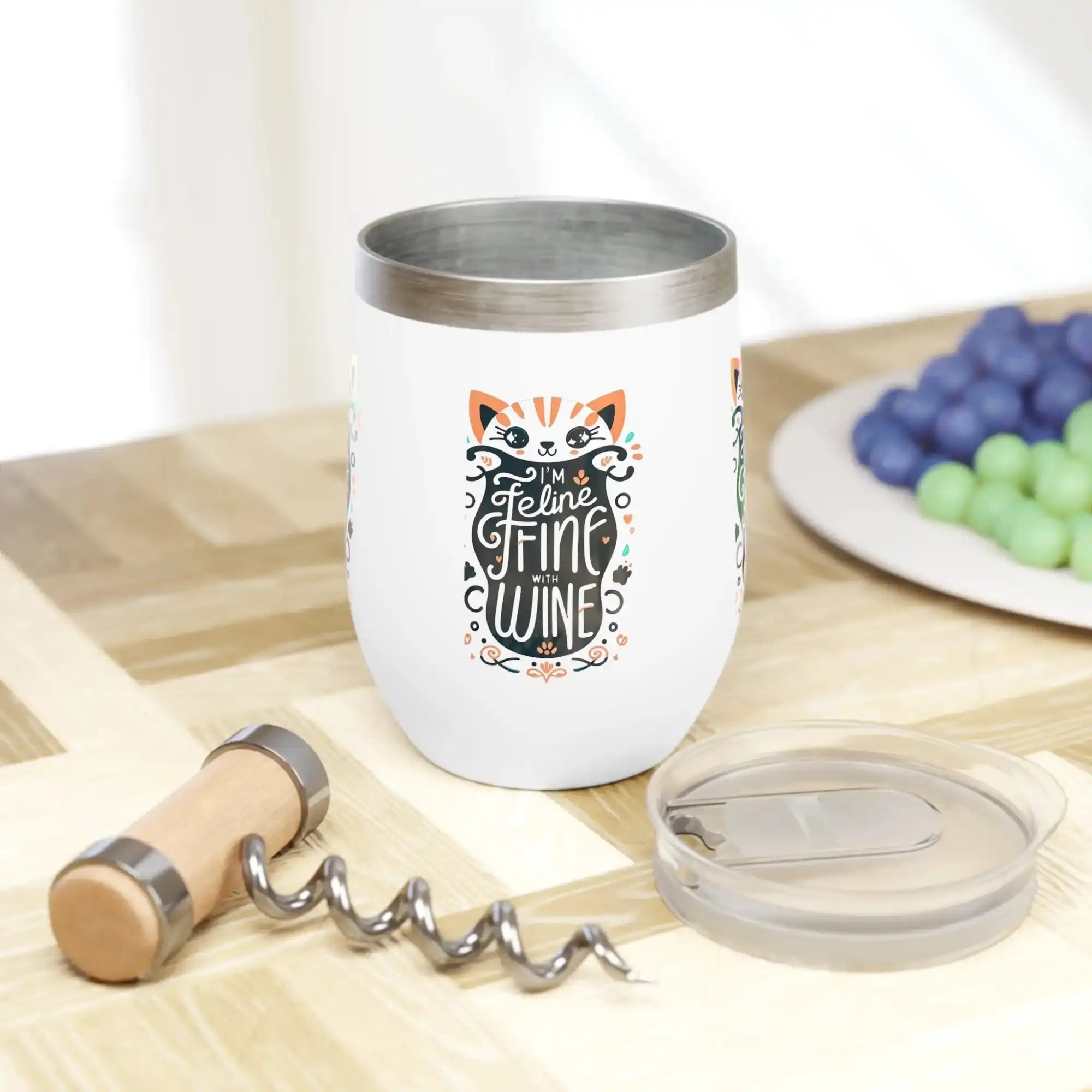 Feline Fine Wine Tumbler – Cat Lover's Chill Drinkware - FloofChonk