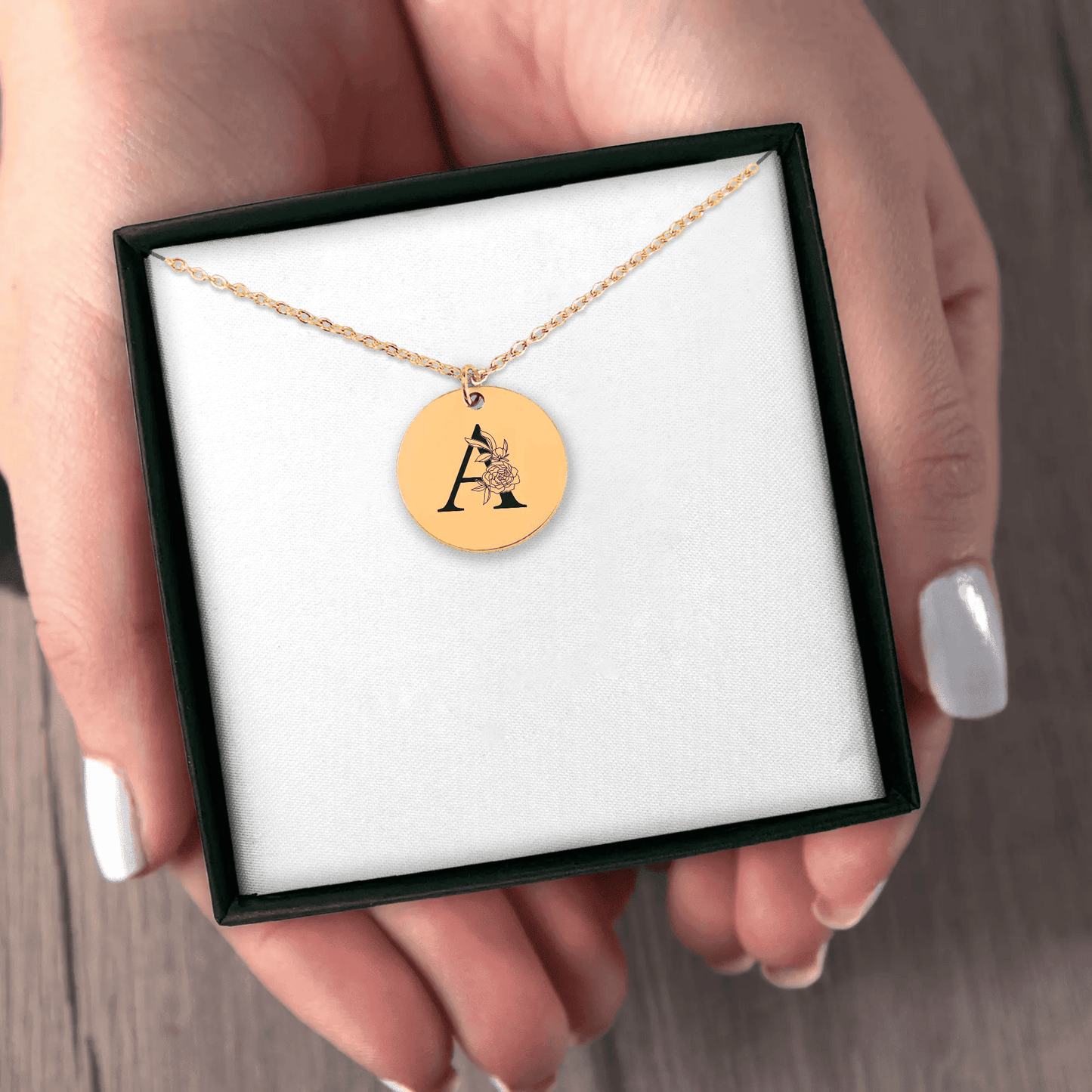 Floral Initial Necklace – A - FloofChonk