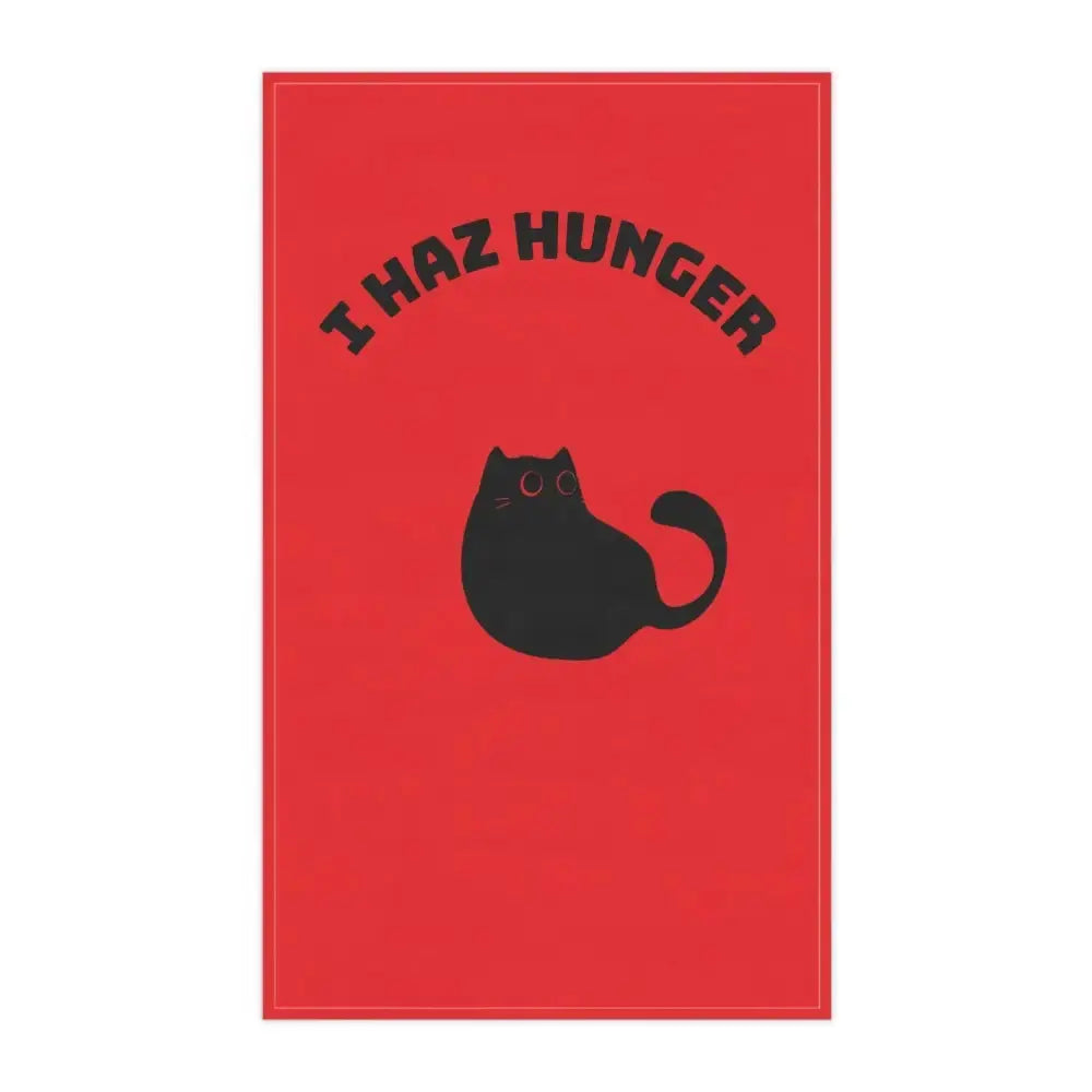 Funny Cat Tea Towels – 'I Haz Hunger' Cat Themed Kitchen Towels - FloofChonk