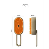 Gentle pet brush with mist