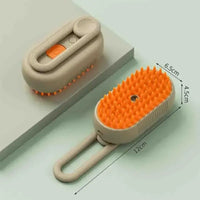 Gentle pet brush with mist - khaki