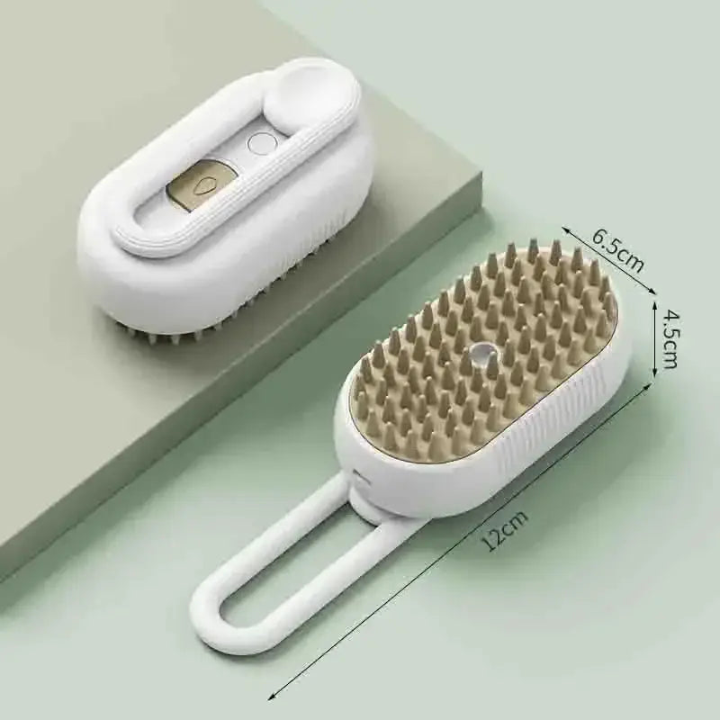 Gentle pet brush with mist - White