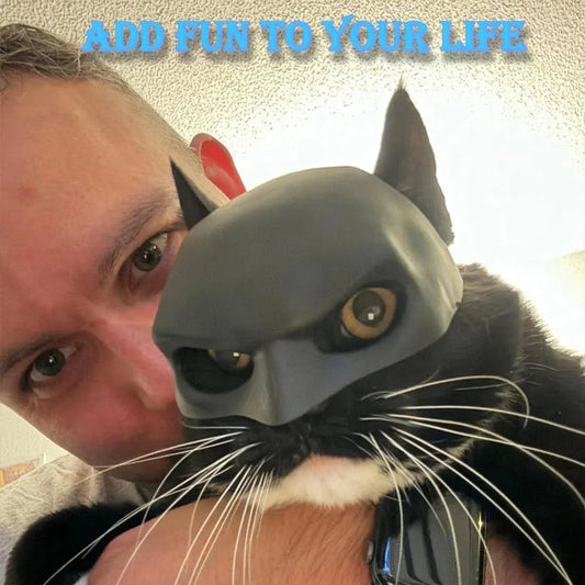 Gift Black Bat Cat Avenger Mask Matte Cool Bat Mask Superhero Cute Pet Toys For Cats And Dogs - FloofChonk