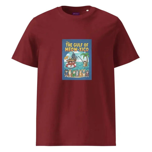 Gulf of Meow - Xico Organic Ribbed Neck T-Shirt, Perfect Cat Lovers T-Shirt - FloofChonk