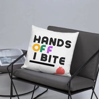 Hands Off I Bite Pillow - FloofChonk