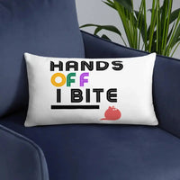 Hands Off I Bite Pillow - FloofChonk