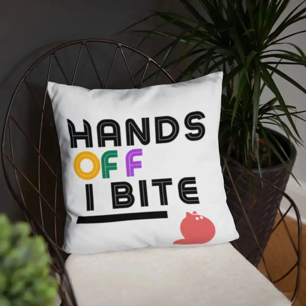 Hands Off I Bite Pillow - FloofChonk