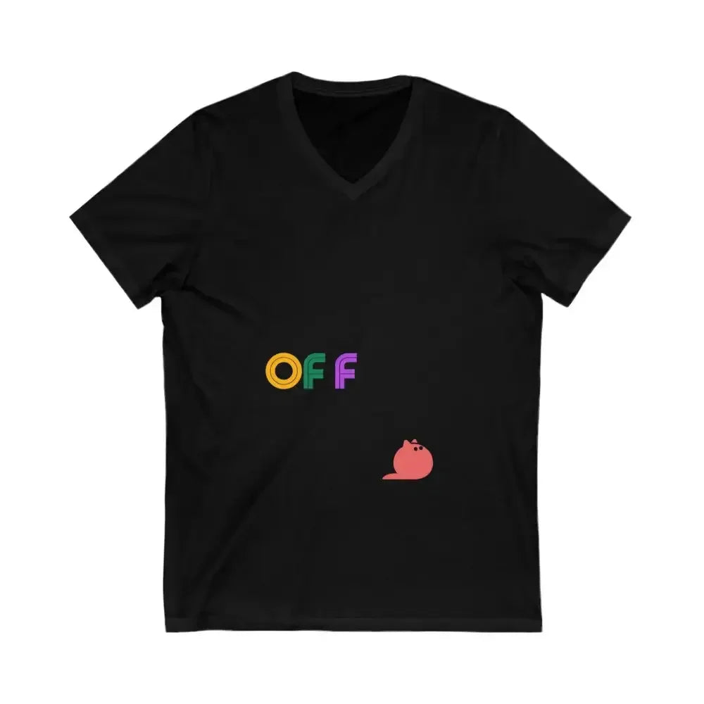 Hands Off I Bite V-Neck Tee - FloofChonk