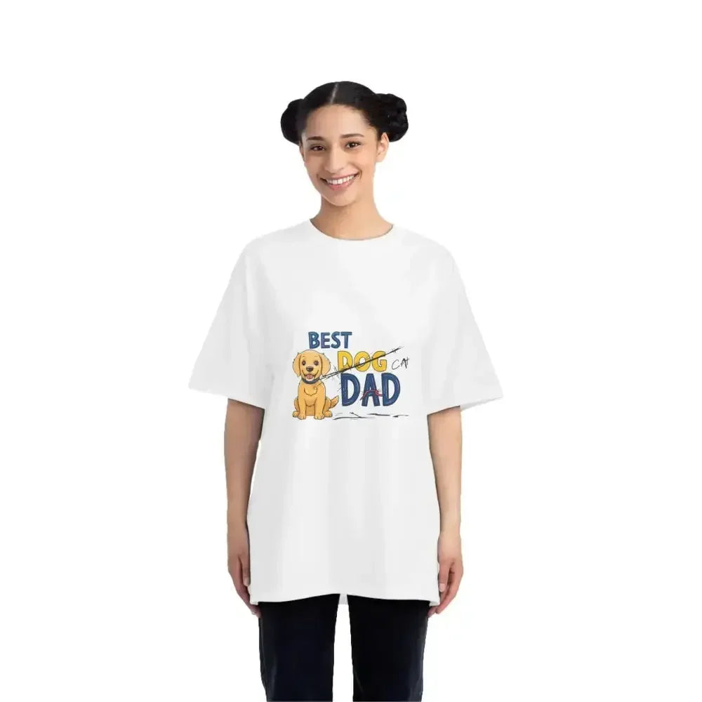 Hanes Cat Dad Beefy-T® T-Shirt - Funny Cat Lover Father's Day Gift - FloofChonk