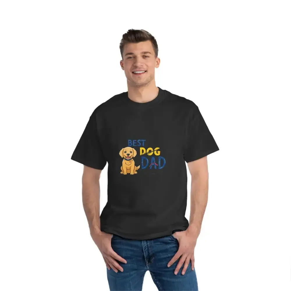 Hanes Cat Dad Beefy - T® T-Shirt - Funny Cat Lover Father's Day Gift - FloofChonk