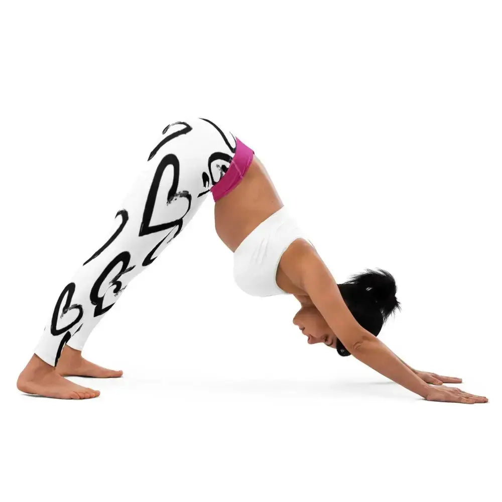 Heart Yoga Leggings - FloofChonk