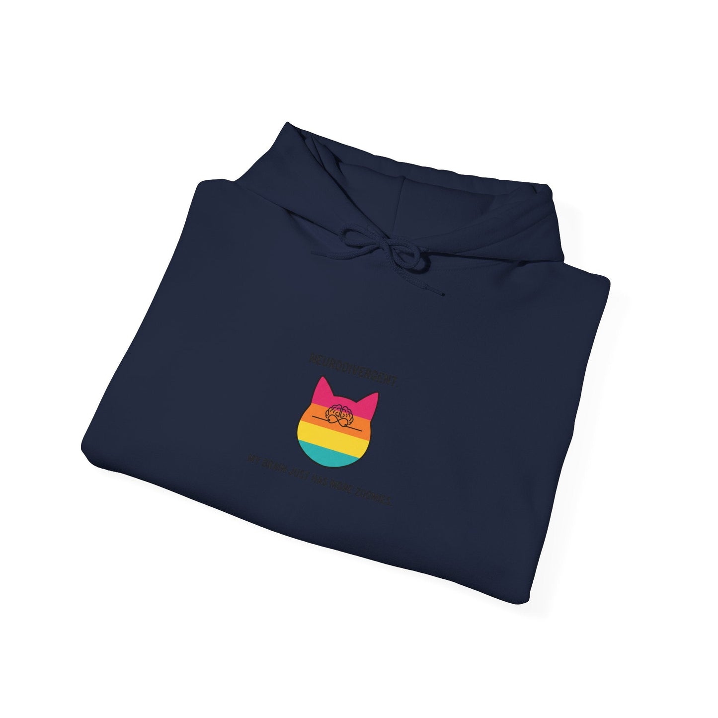 Hoodie — Rainbow Cat "Meowvement" Graphic Pullover - FloofChonk