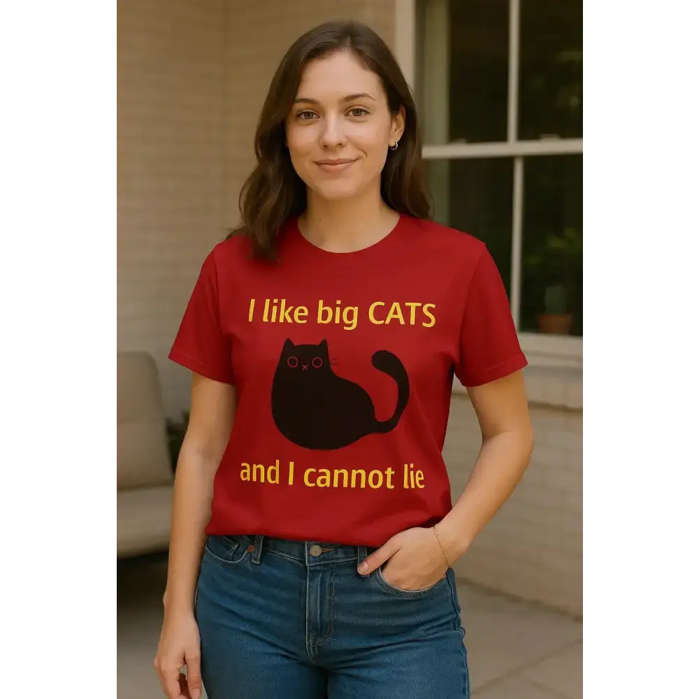 I Like Big Cats T-Shirt, Funny Cat Lover Tee, Gift for Cat Owners - FloofChonk