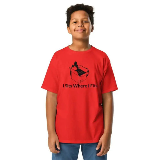 I Sits Where I Fits Funny Tee for Kids - FloofChonk