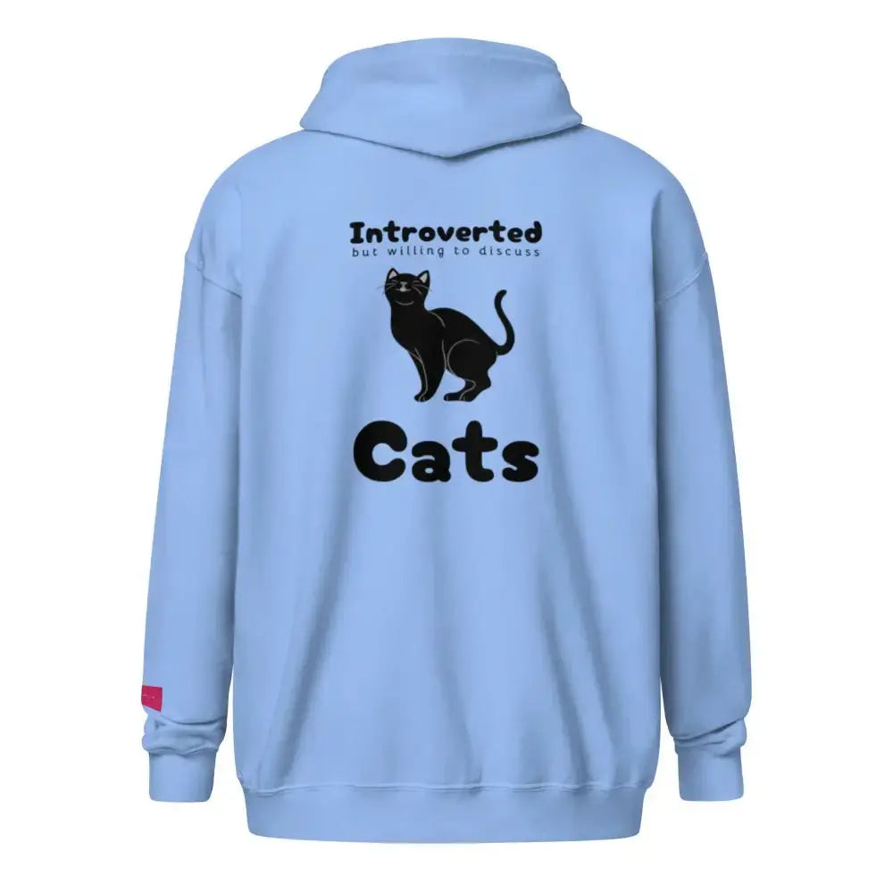 Introverted But Willing To Discuss Cats Zip Hoodie - FloofChonk