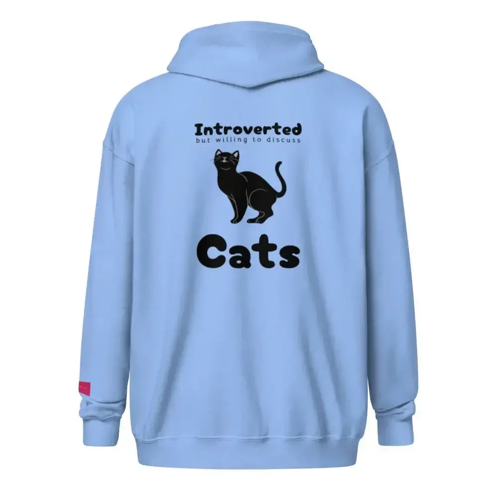 Introverted But Willing To Discuss Cats Zip Hoodie - FloofChonk