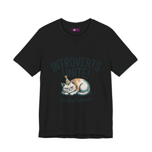 Introverts Unite (In the Corner) T-Shirt | funny holiday shirt, holiday survival tee - FloofChonk
