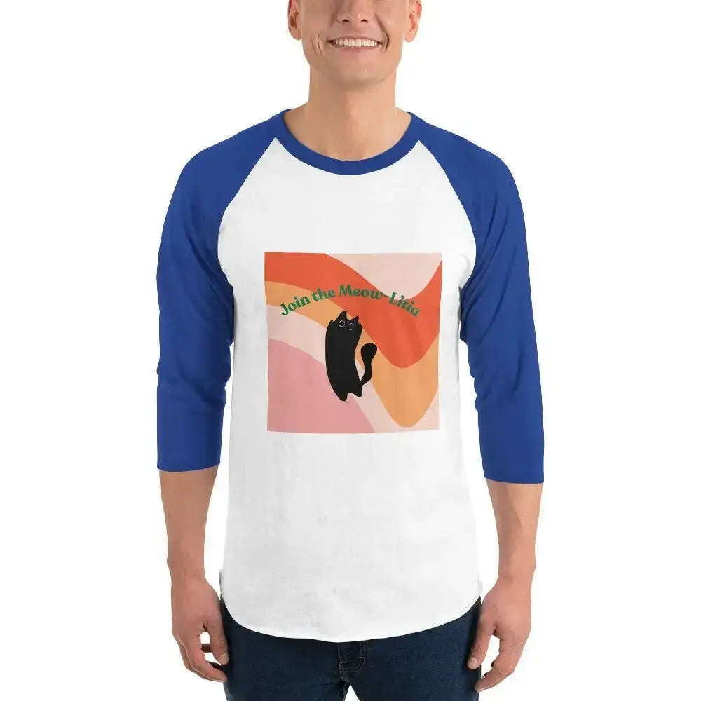 Join the Meow-Litia 3/4 Sleeve Shirt - FloofChonk
