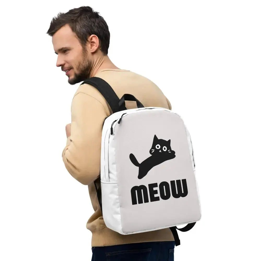 Meow Cat Minimalist Backpack - FloofChonk