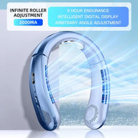 Mini Bladeless Fan Neck Fan Cool Wind Blows all over the Body - 3000mAh 2
