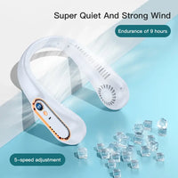 Mini Bladeless Fan Neck Fan Cool Wind Blows all over the Body - 3000mAh 6