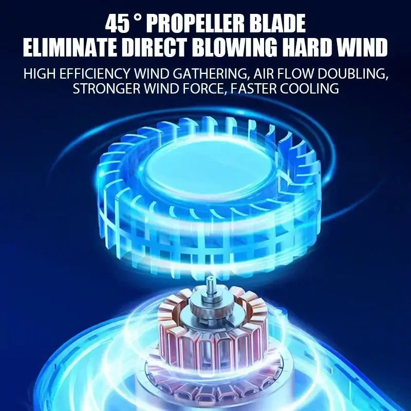 Mini Bladeless Fan Neck Fan Cool Wind Blows all over the Body