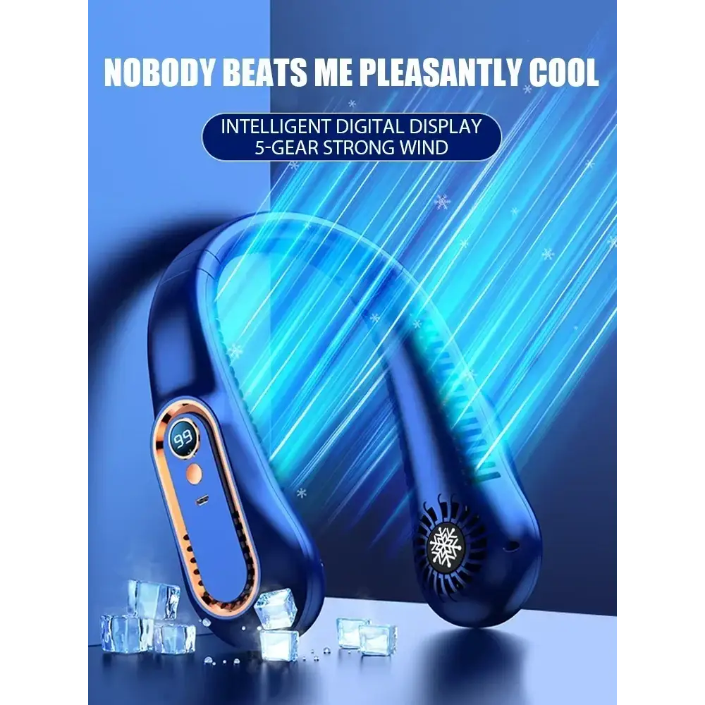 Mini Bladeless Fan Neck Fan Cool Wind Blows all over the Body