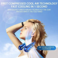 Mini Bladeless Fan Neck Fan Cool Wind Blows all over the Body