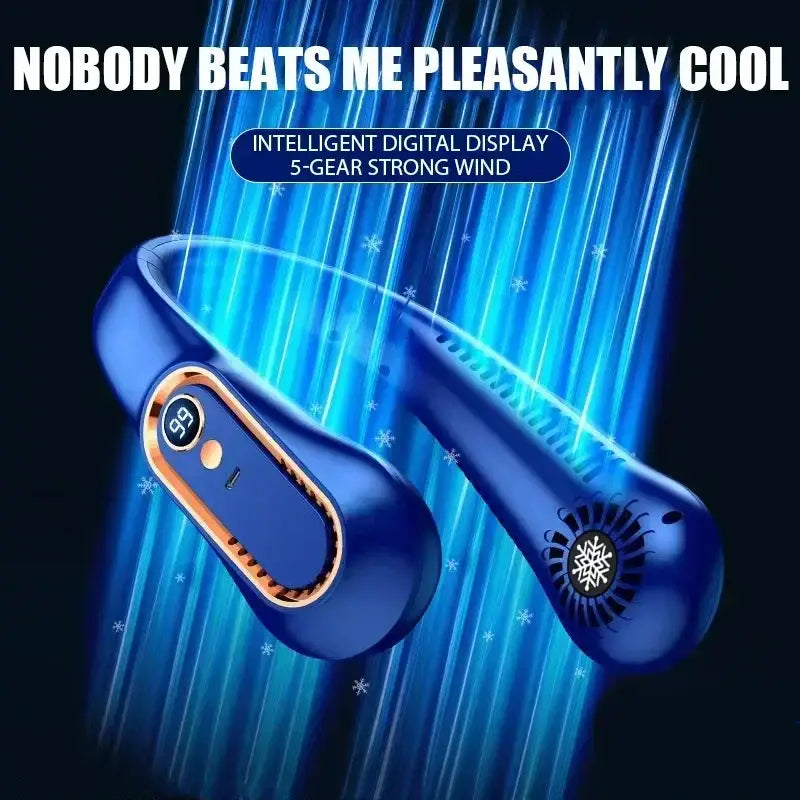 Mini Bladeless Fan Neck Fan Cool Wind Blows all over the Body