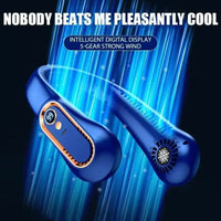 Mini Bladeless Fan Neck Fan Cool Wind Blows all over the Body